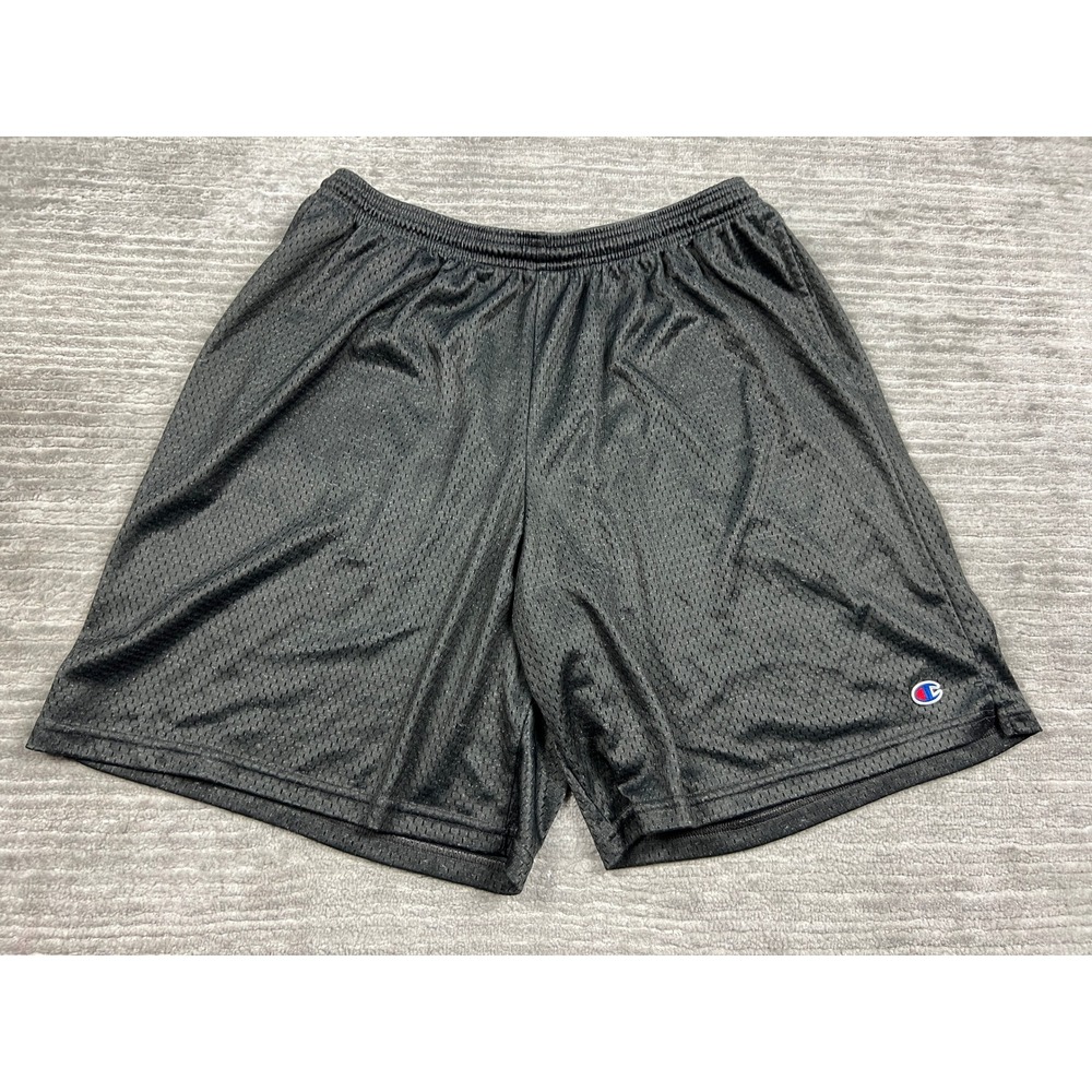Champion Shorts Mens XL Gray Mesh Basketball Athletic Elastic Waist 81622